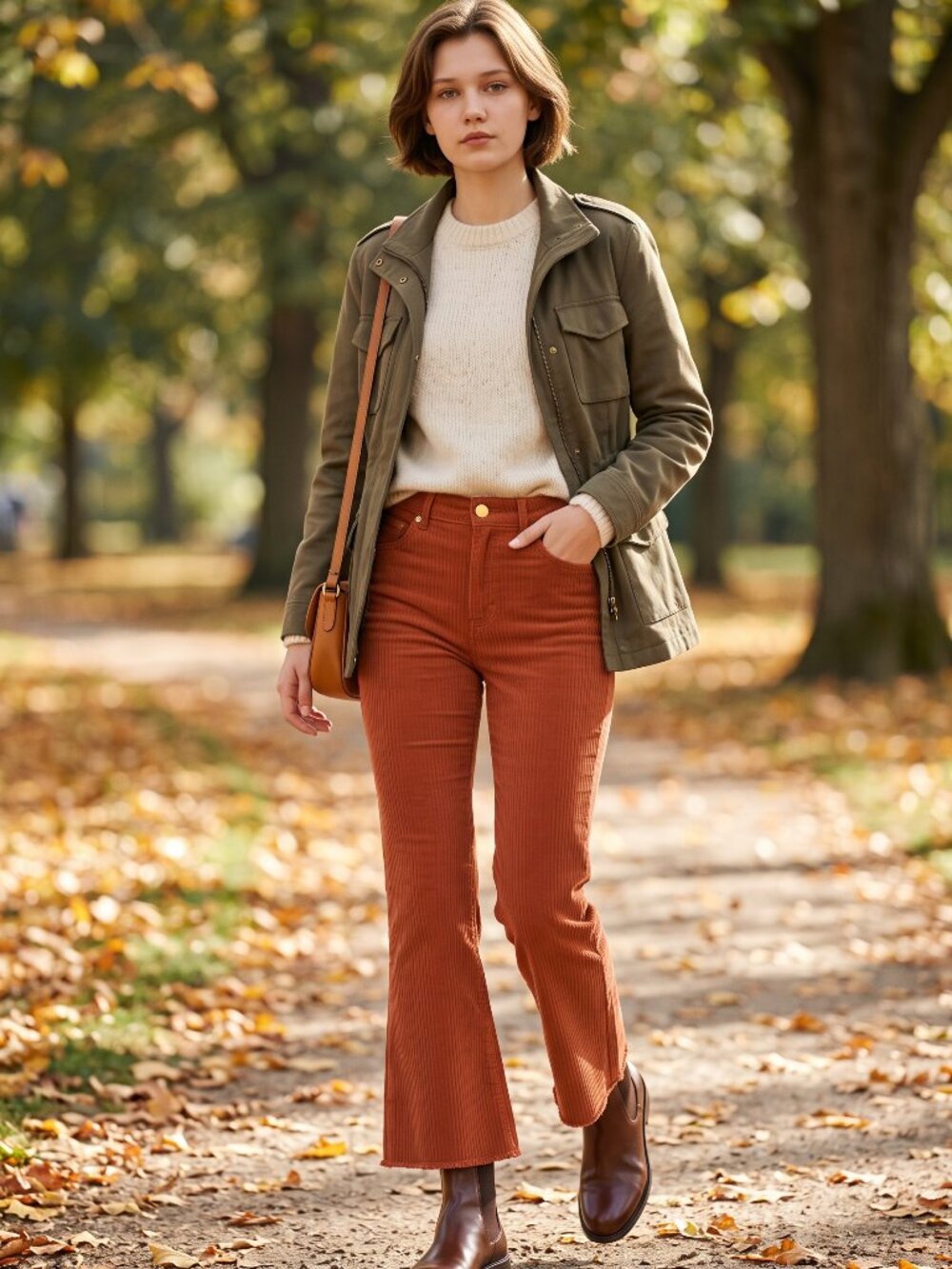 DL1961 Bridget Boot Corduroy Pants Rust Size 27 NWOT High Rise Sustainable